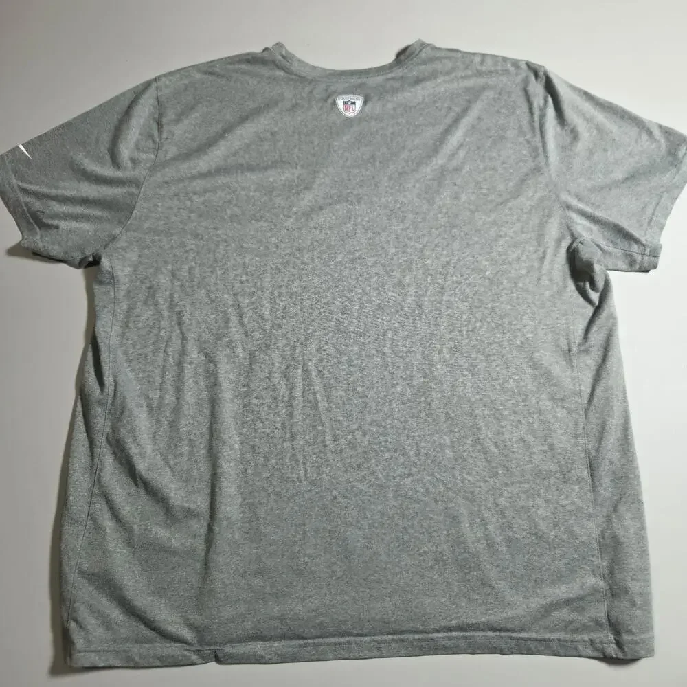 Green Bay Packers Shirt Mens 3XL Gray NFL Football Nike Dri Fit Tee Training